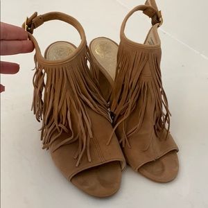 Vince Camino suede fringe heels